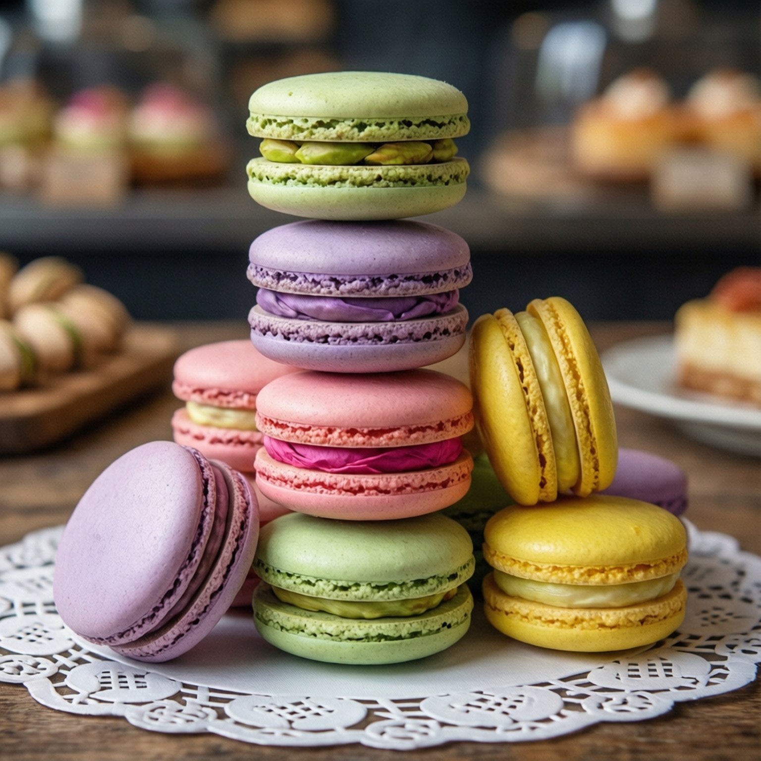 Torre de Macarons Pastel Fondos de pantalla
