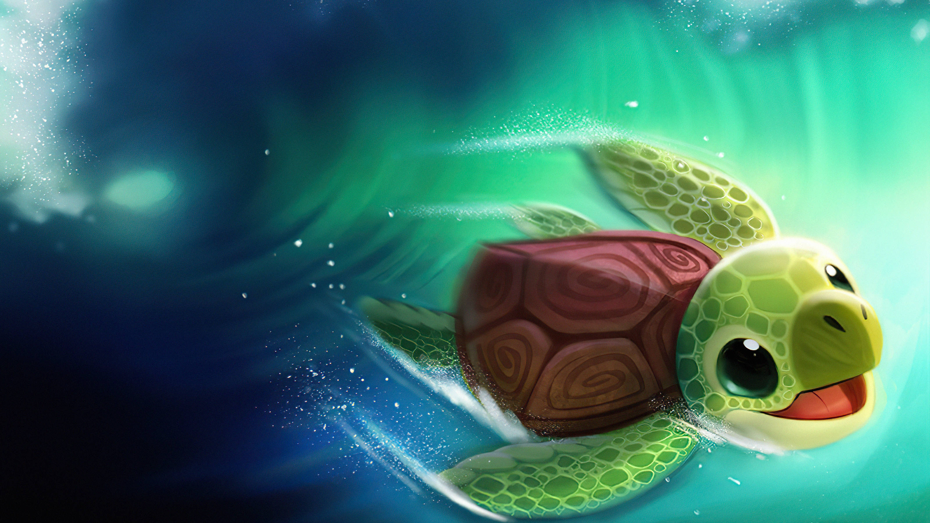 Tortuga genial dibujo digital Fondos de pantalla