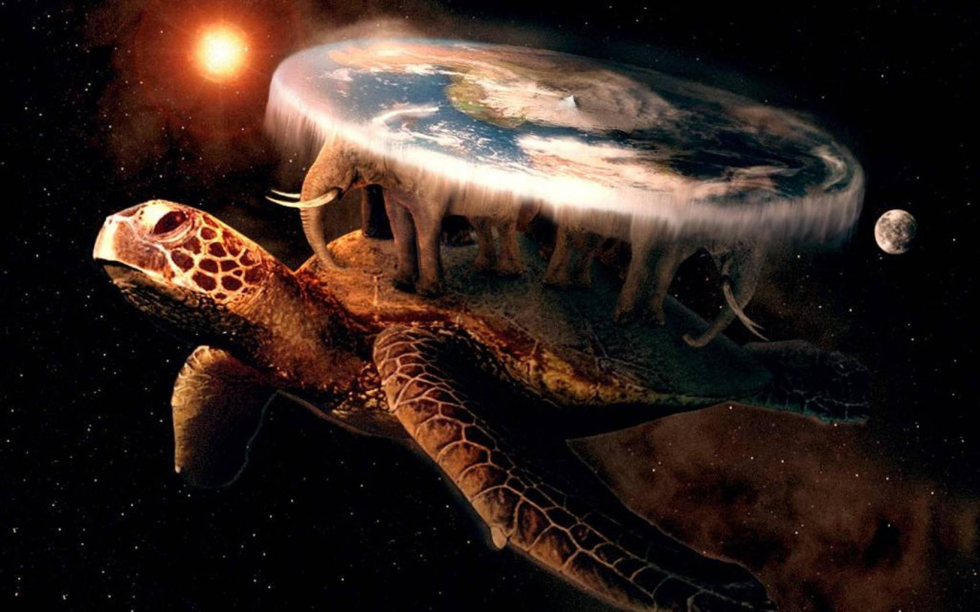 Tortuga Genial y Tierra Plana Fondos de pantalla