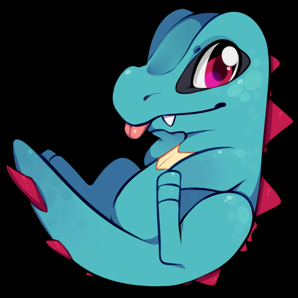 Totodile con la lengua fuera Fondos de pantalla