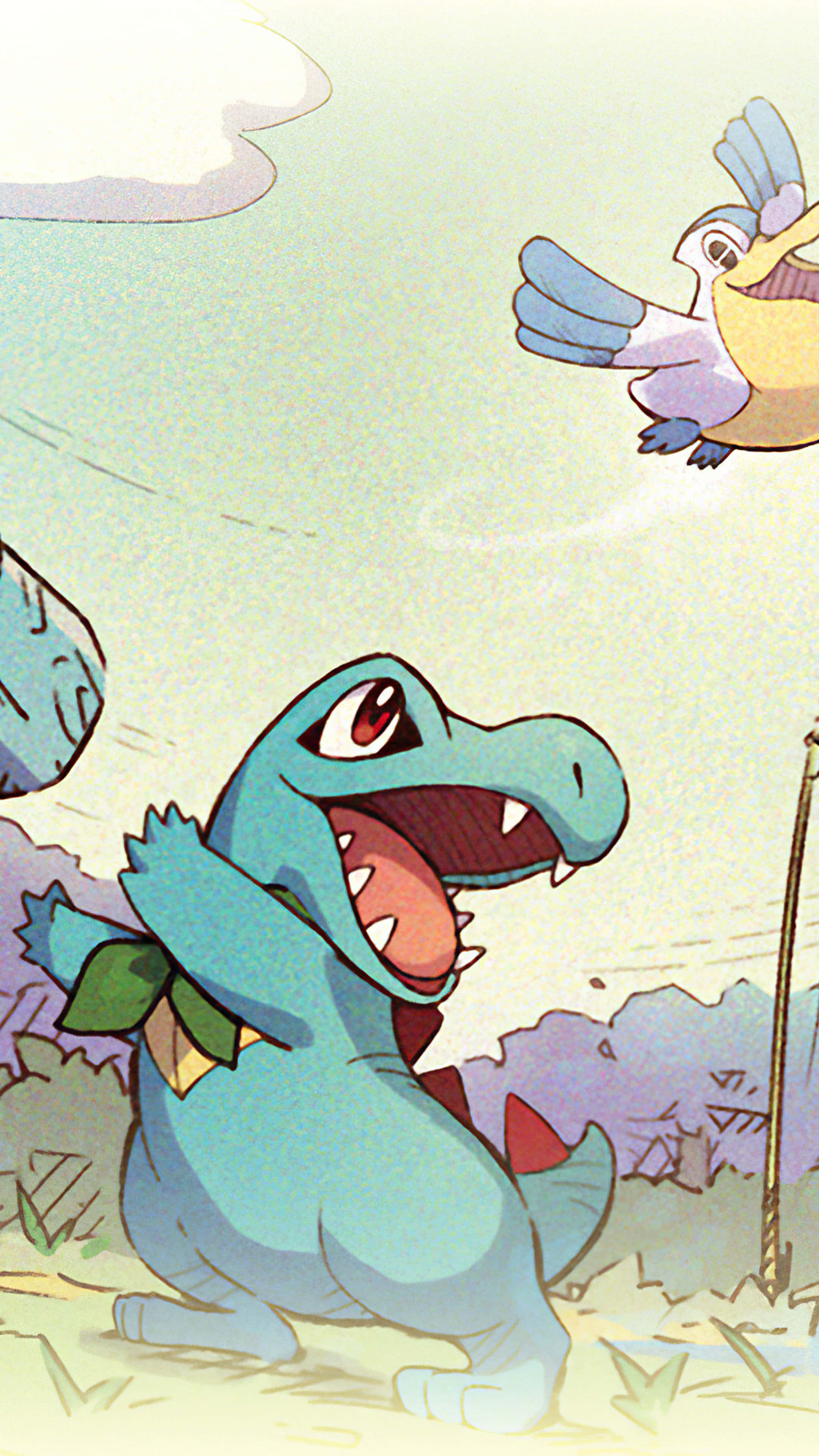 Totodile con Pelipper Fondos de pantalla