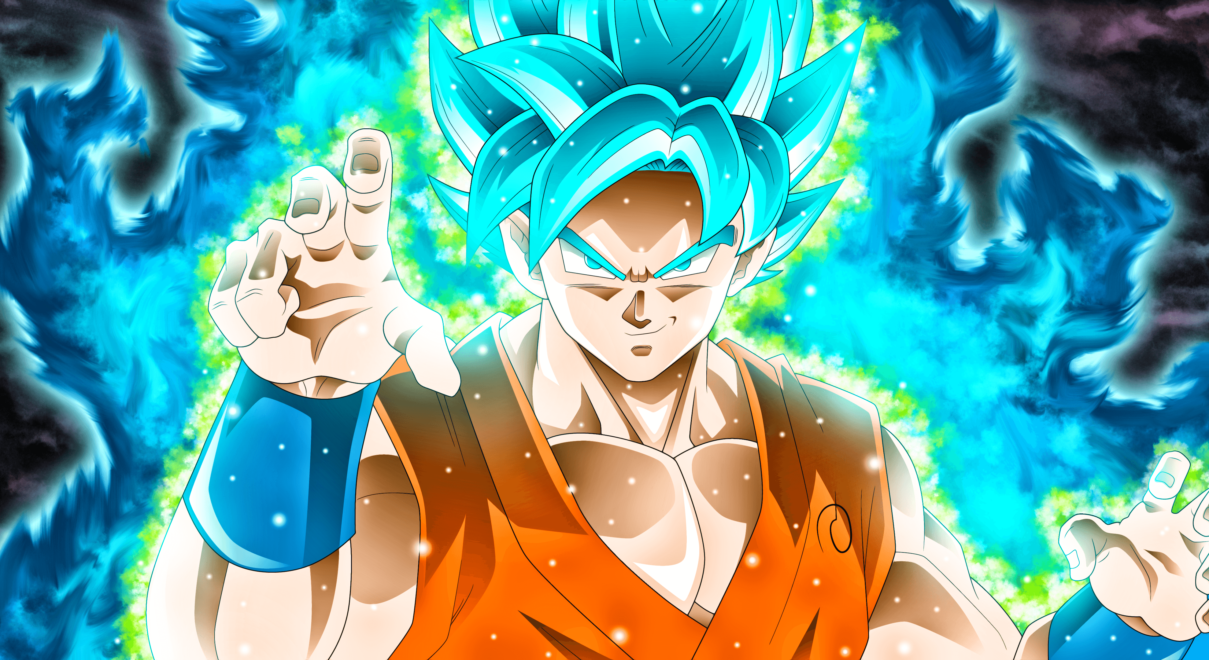 Transformación de Goku Super Saiyan Blue Fondos de pantalla