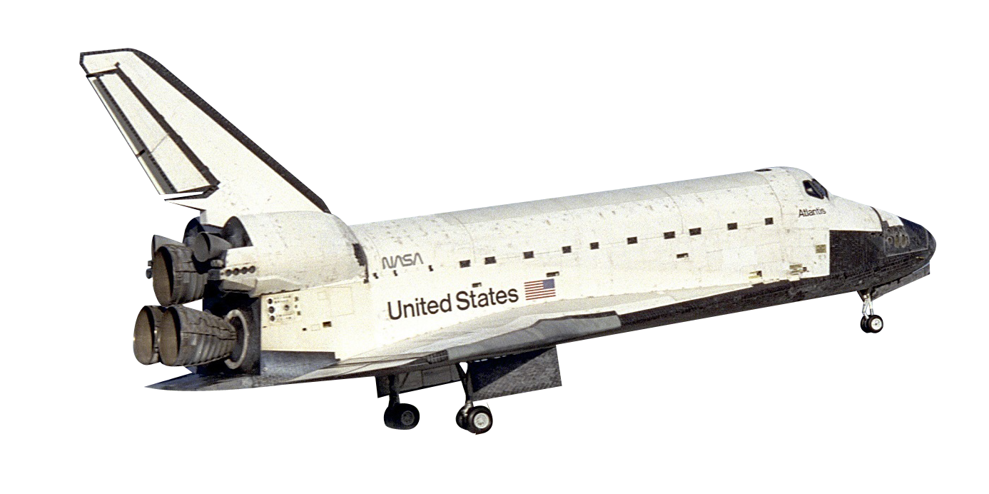 Tren de aterrizaje desplegado del transbordador espacial Atlantis de la NASA Fondos de pantalla