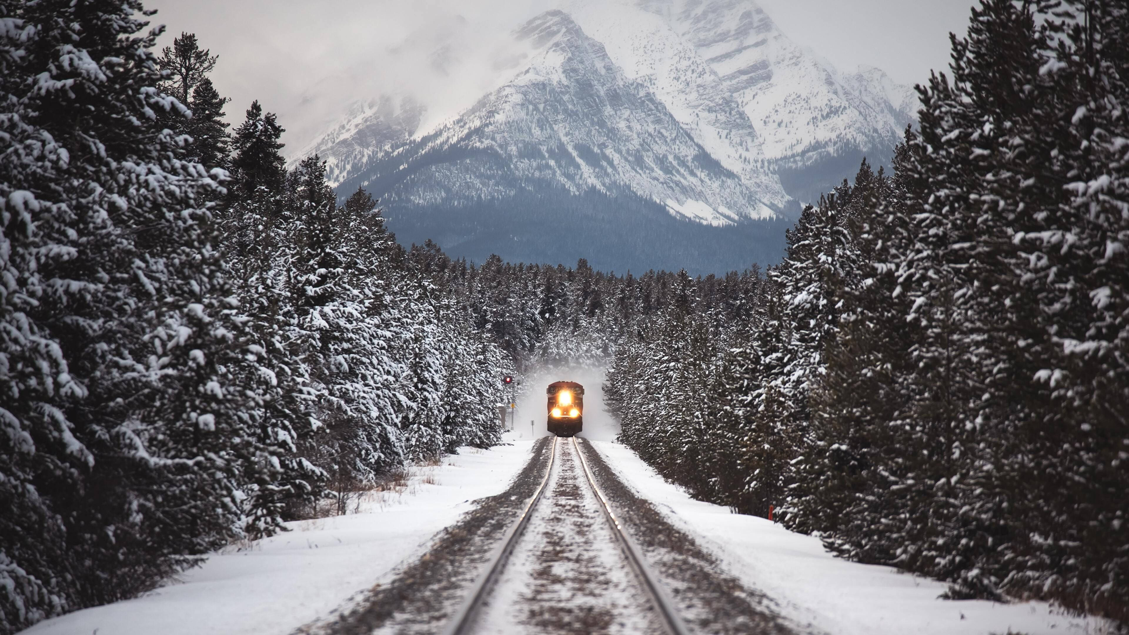Tren Estético en la Nieve Fondos de pantalla