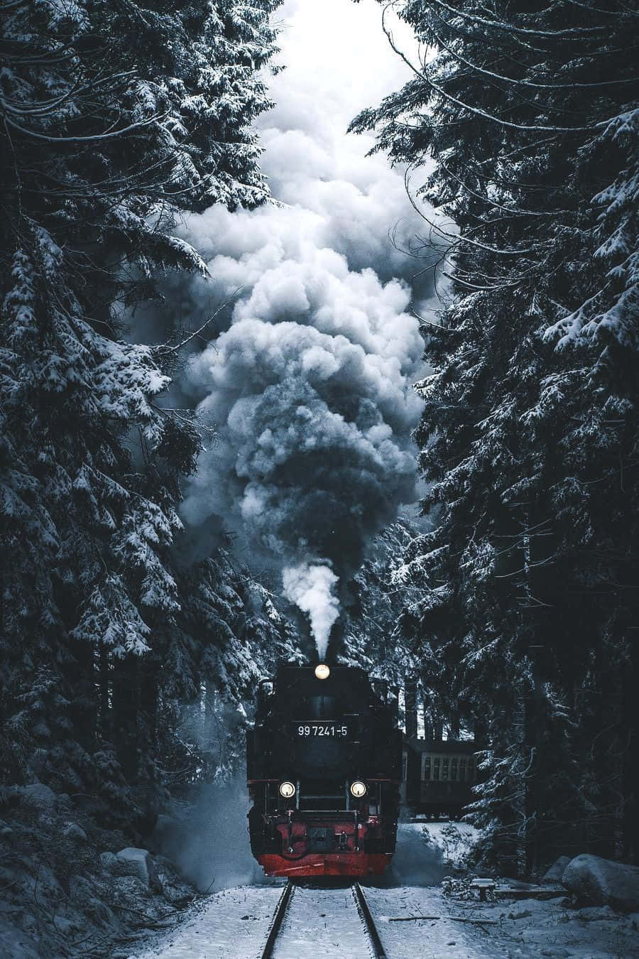 Tren Humeante de Invierno Acogedor Tumblr Fondos de pantalla