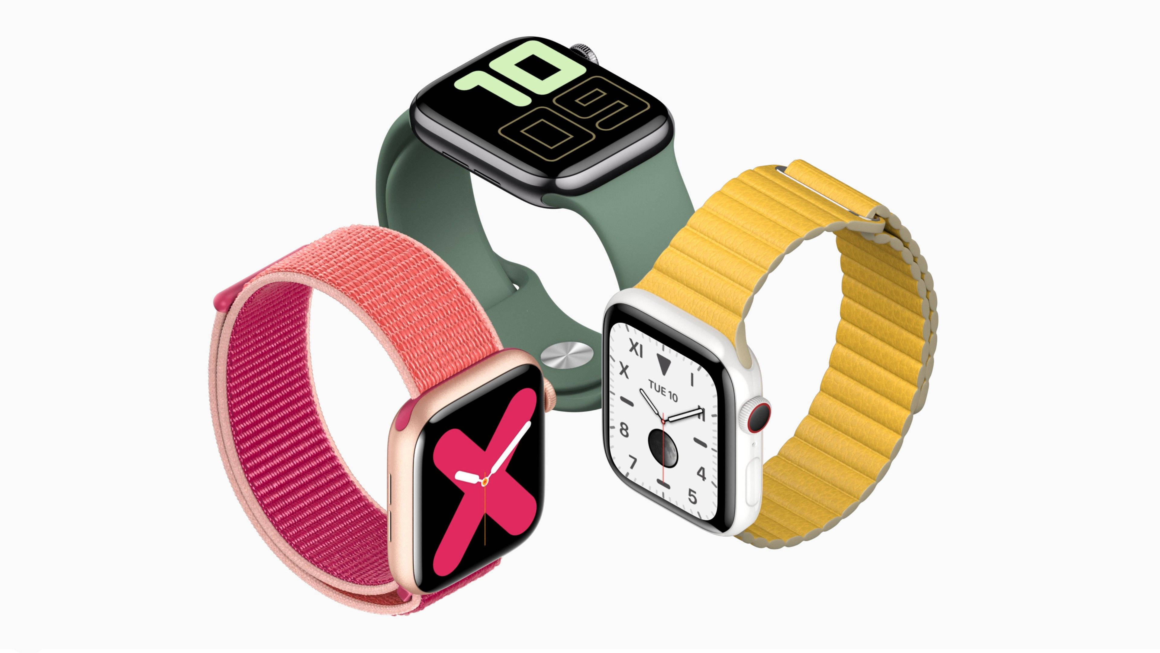Tres Apple Watches diferentes Fondos de pantalla