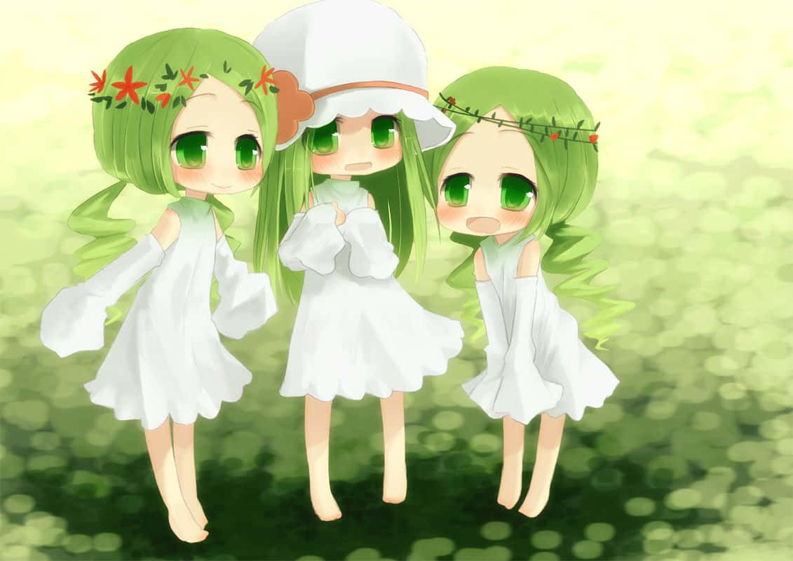 Tres Personajes Verdes y Tiernos Fondos de pantalla