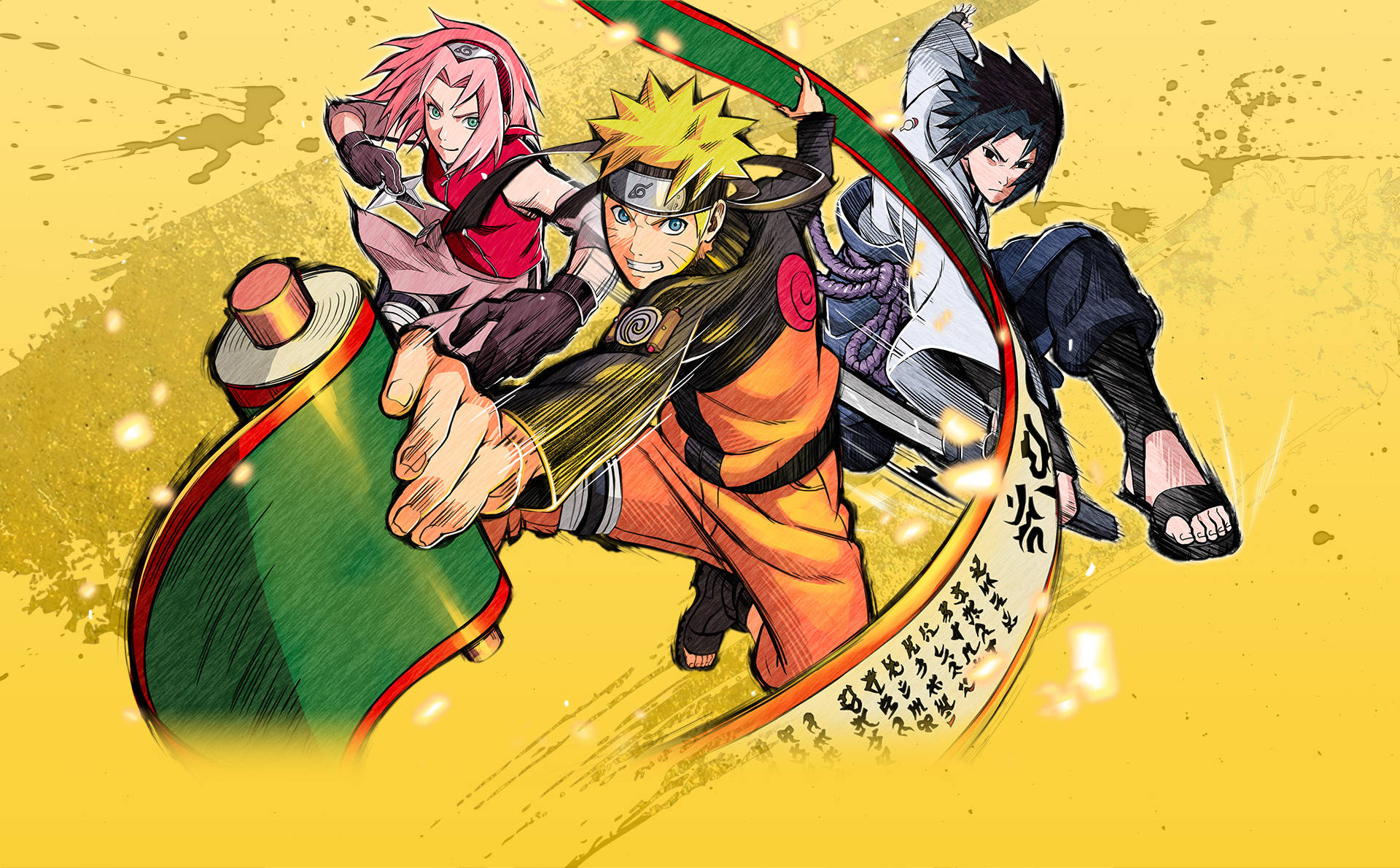 Trío del Equipo Sakura, Naruto y Sasuke Fondos de pantalla