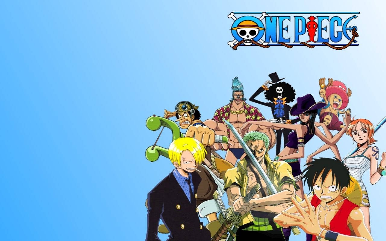 Tripulación de One Piece navegando al atardecer Fondos de pantalla