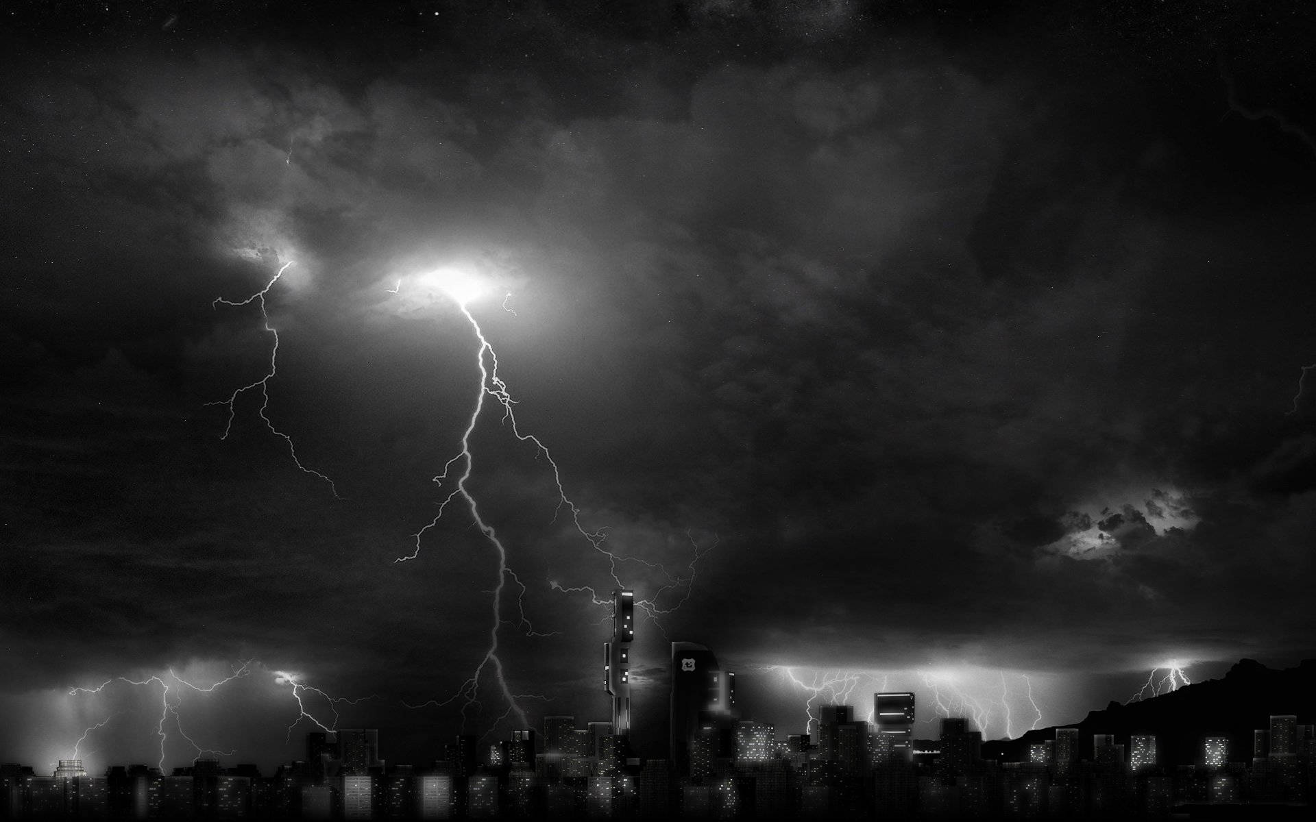 Trueno en la Ciudad Oscura Fondos de pantalla