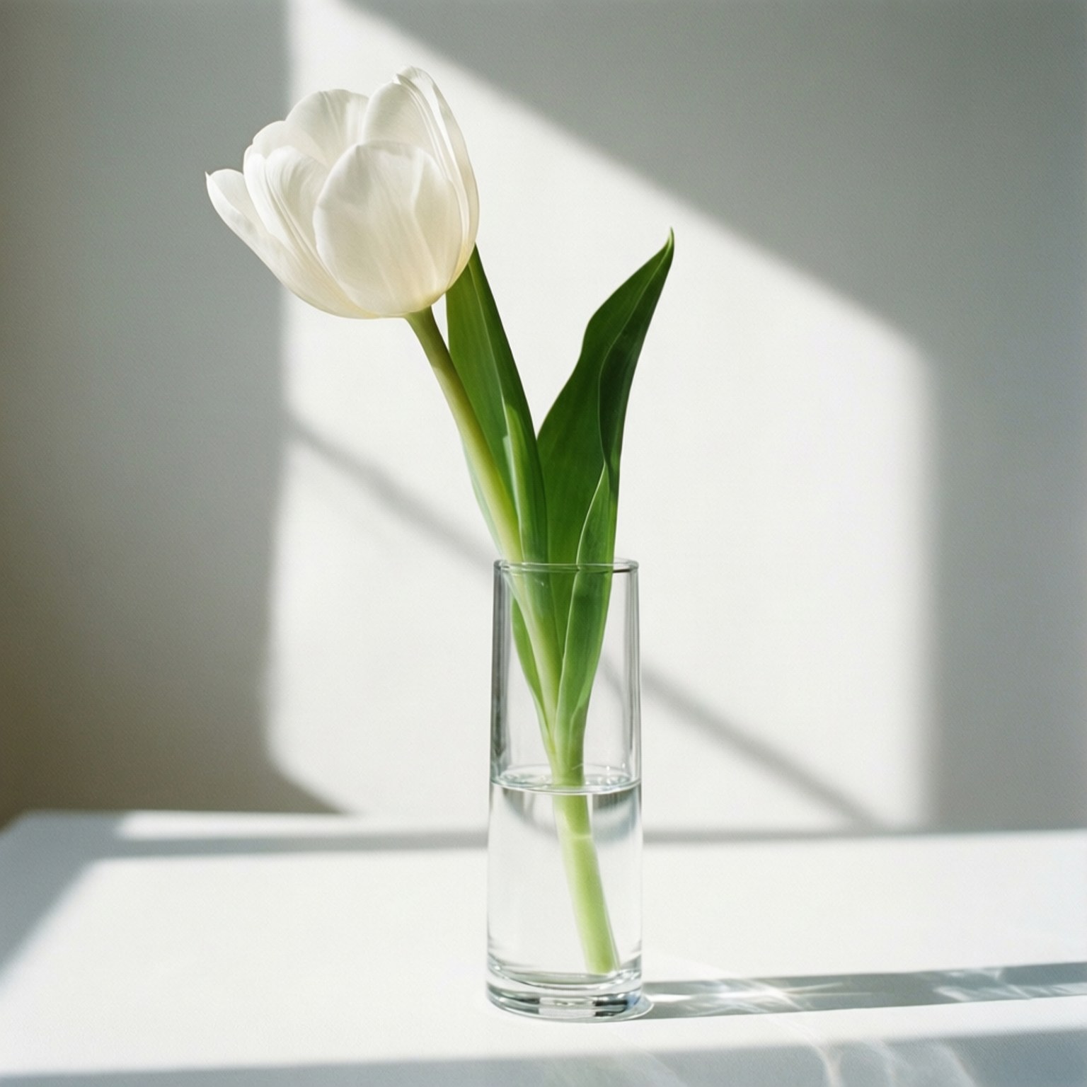 Tulipán Blanco Minimalista Fondos de pantalla