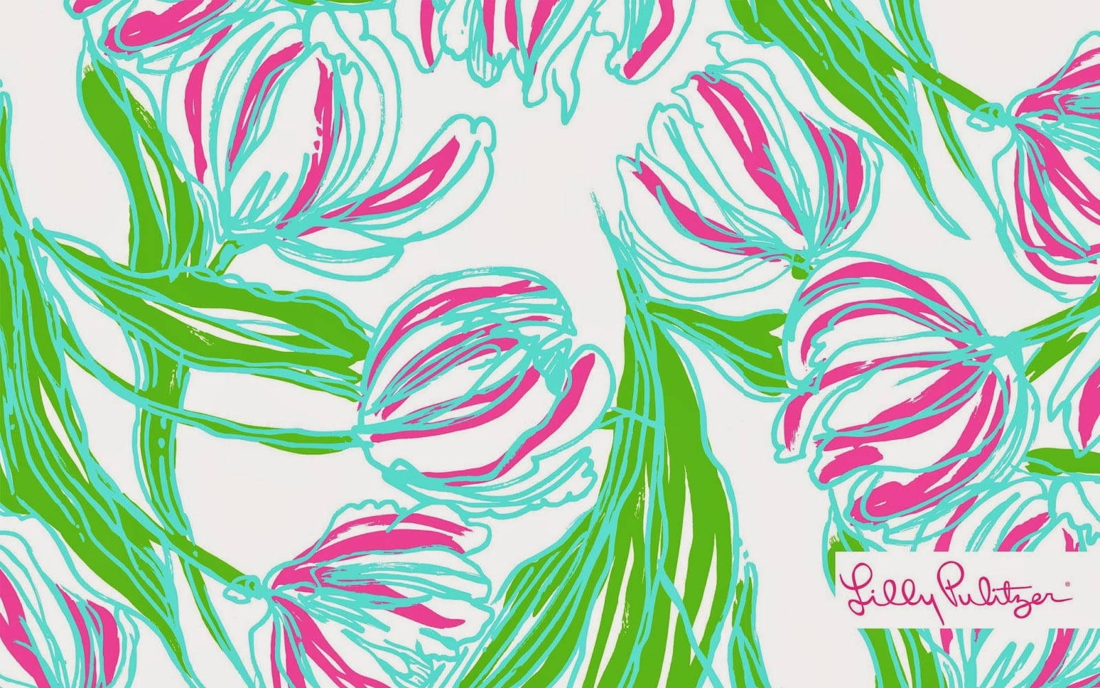 Tulipanes Lilly Pulitzer Escritorio Fondos de pantalla