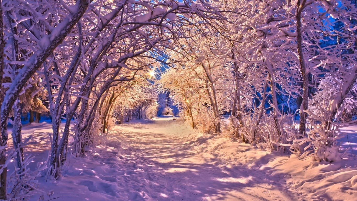 Túnel de Escena Invernal Fondos de pantalla