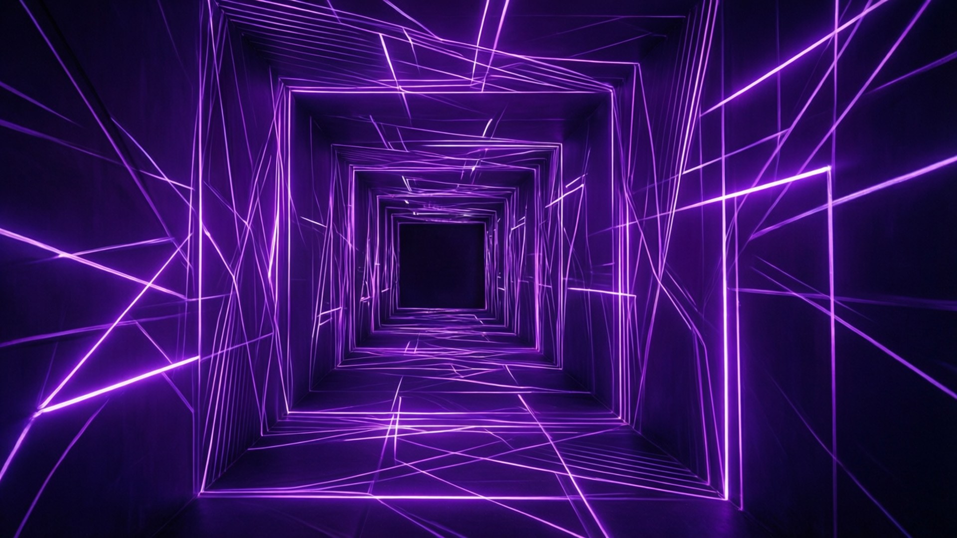 Túnel Geométrico Neón Fondos de pantalla