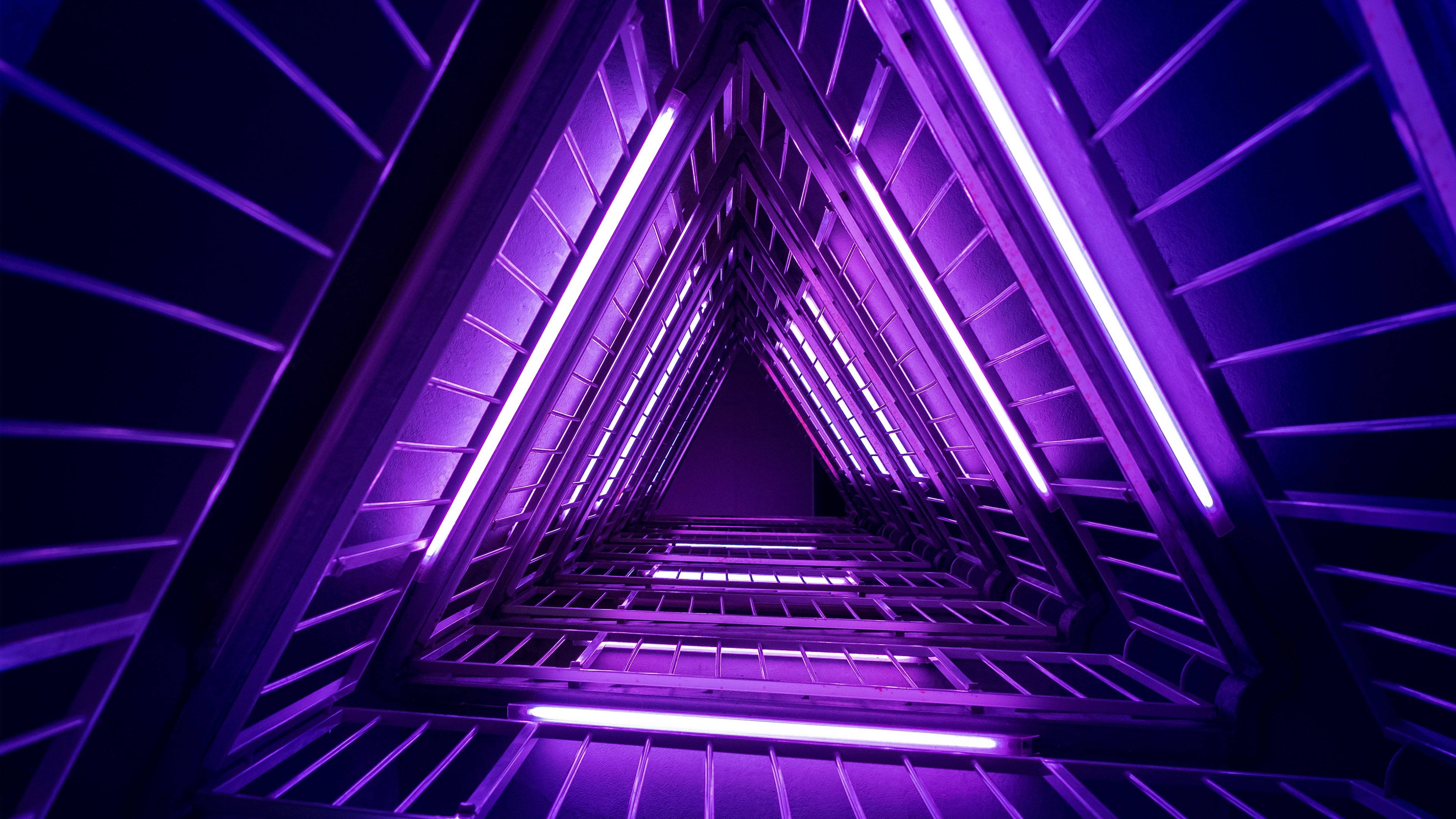 Túnel Triangular de Arquitectura 4K Fondos de pantalla