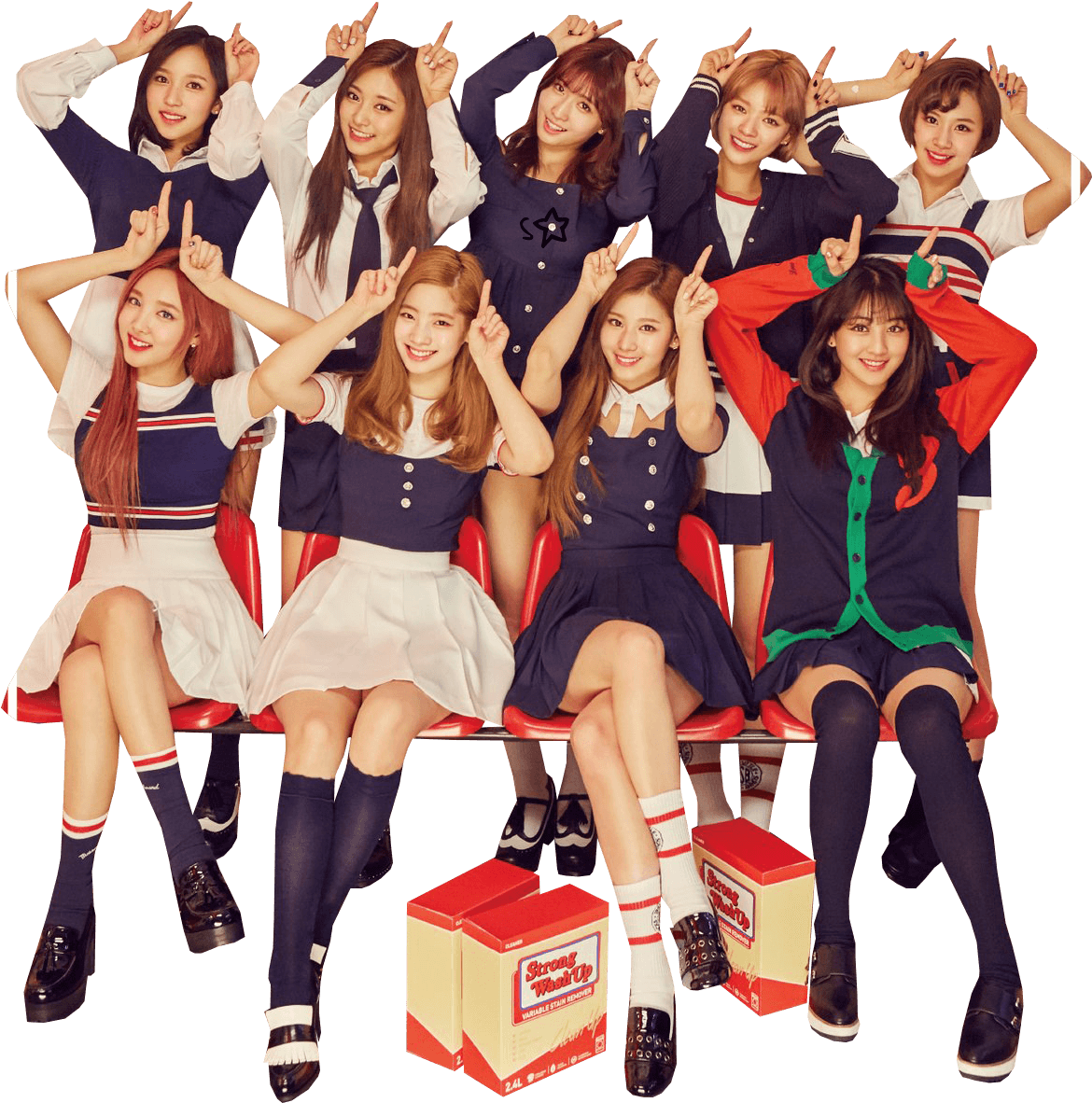 Twice Kpop Grupo Concepto Uniforme Escolar Fondos de pantalla