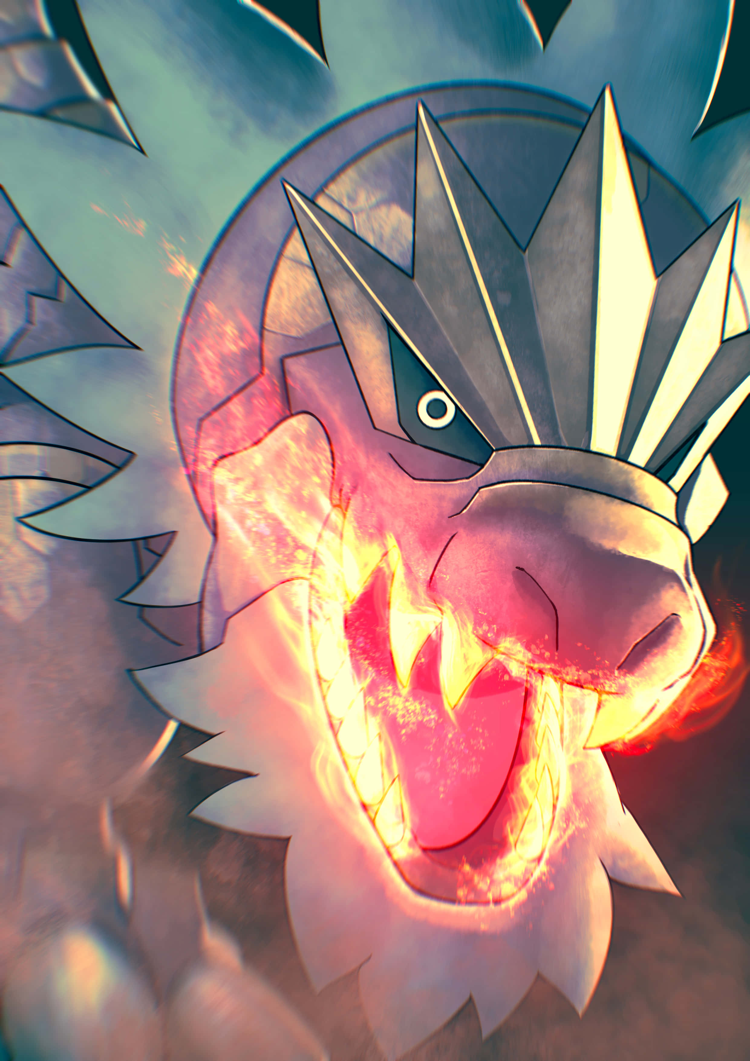 Tyrantrum desatando el poder de Colmillo Ígneo Fondos de pantalla