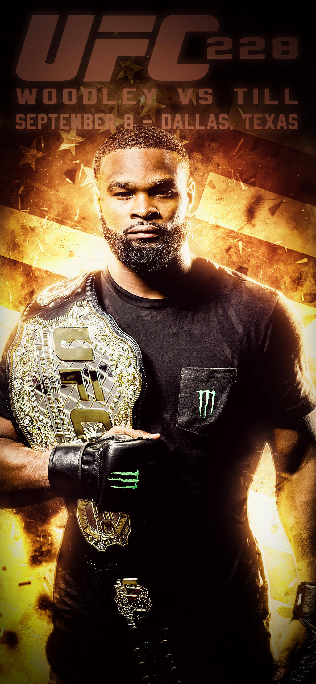 Tyron Woodley con Cinturón al Hombro Fondos de pantalla