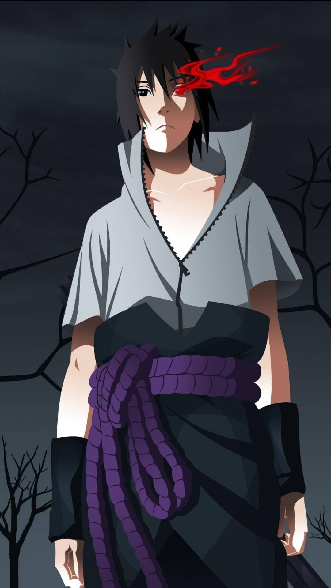 Uchiha Sasuke Naruto Arte Digital para iPhone Fondos de pantalla