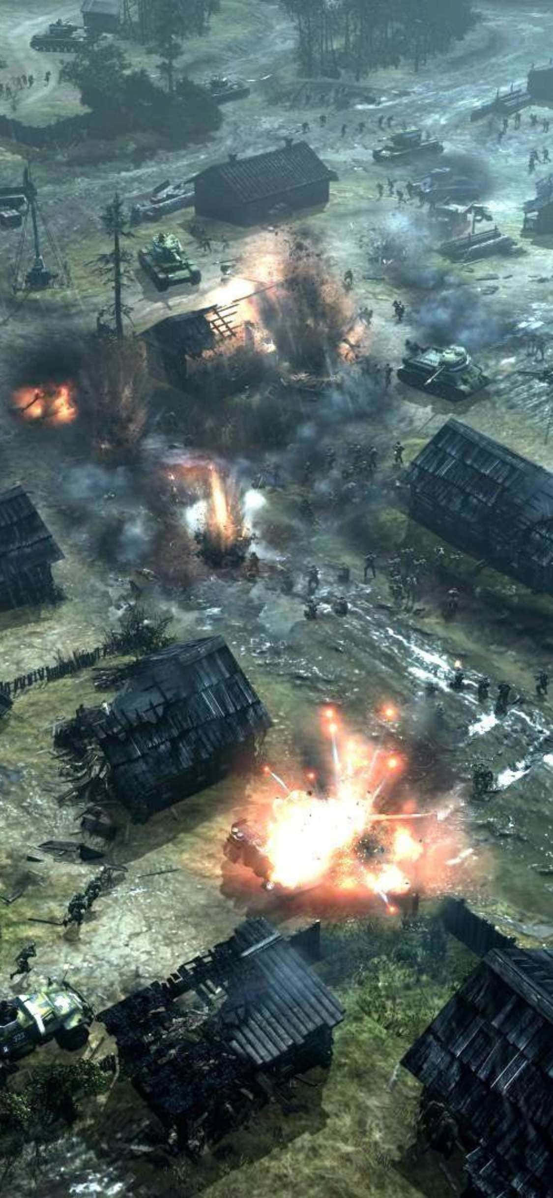 Un apasionante juego de guerra en iPhone XS: Company of Heroes 2 Fondos de pantalla