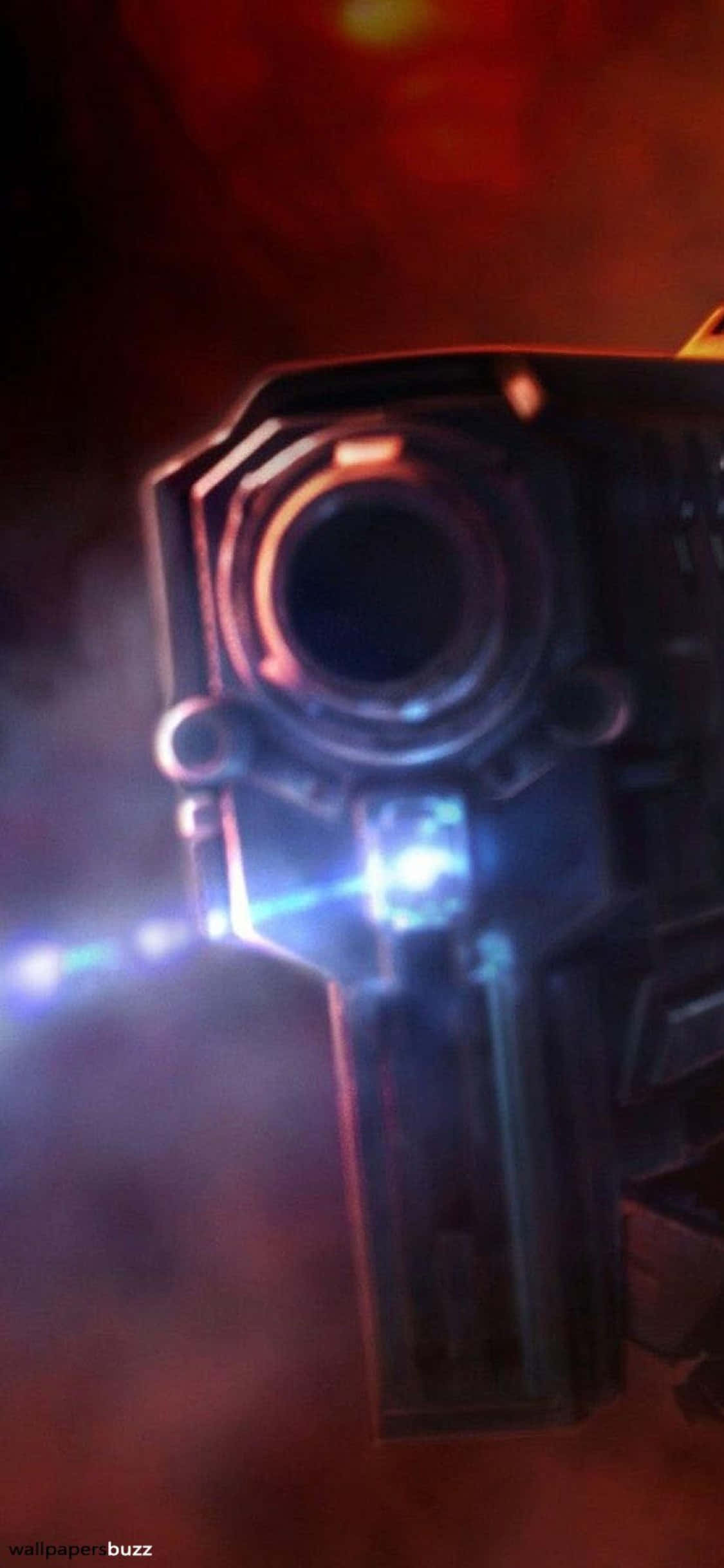 un arma con una luz roja al fondo Fondos de pantalla