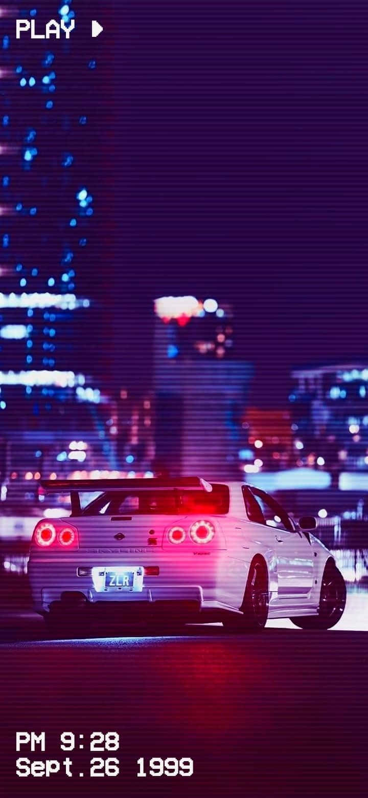 Un auto clásico en la calle, un Nissan Skyline JDM Fondos de pantalla