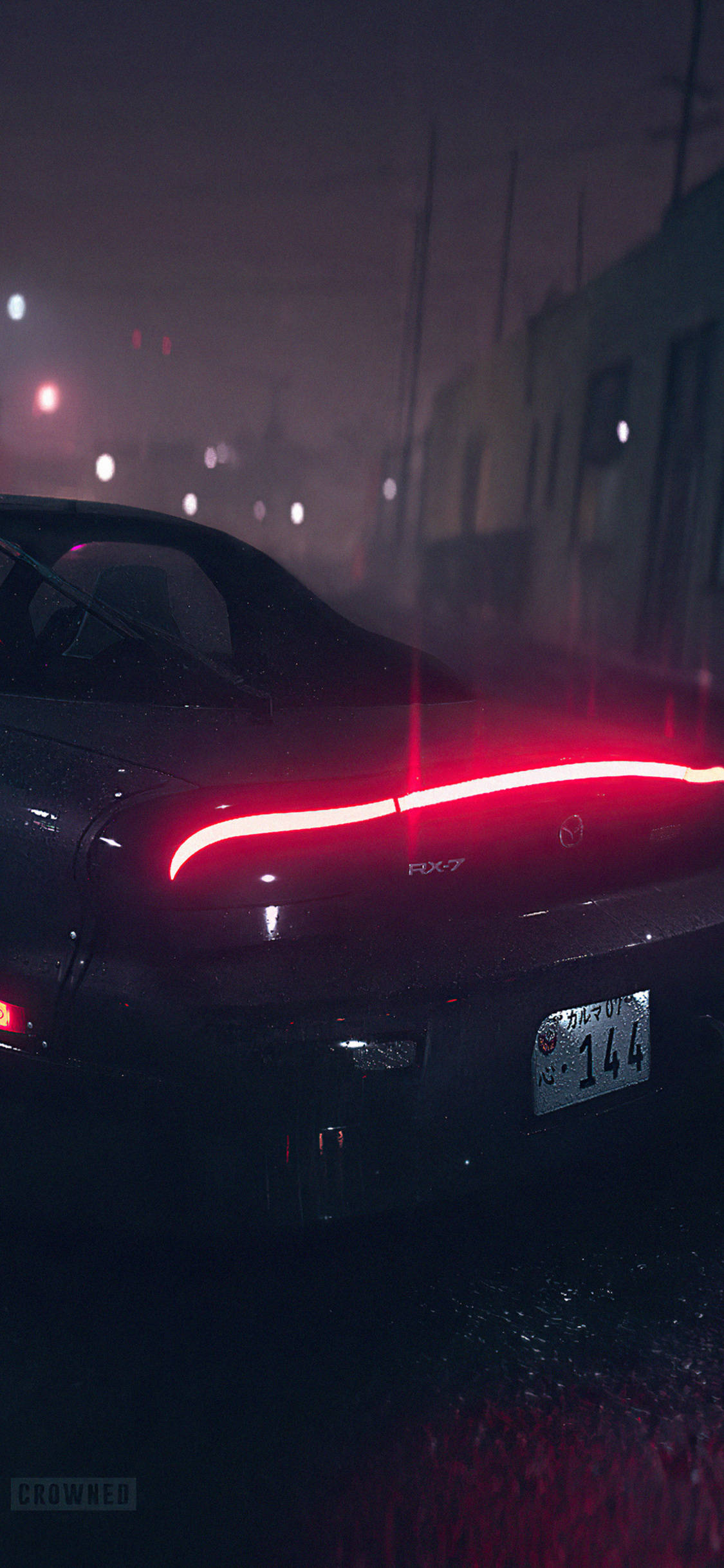 un auto con luces rojas en la parte trasera Fondos de pantalla