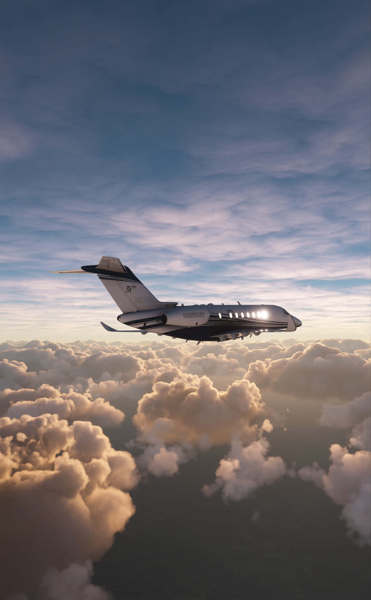 un avión volando sobre nubes Fondos de pantalla
