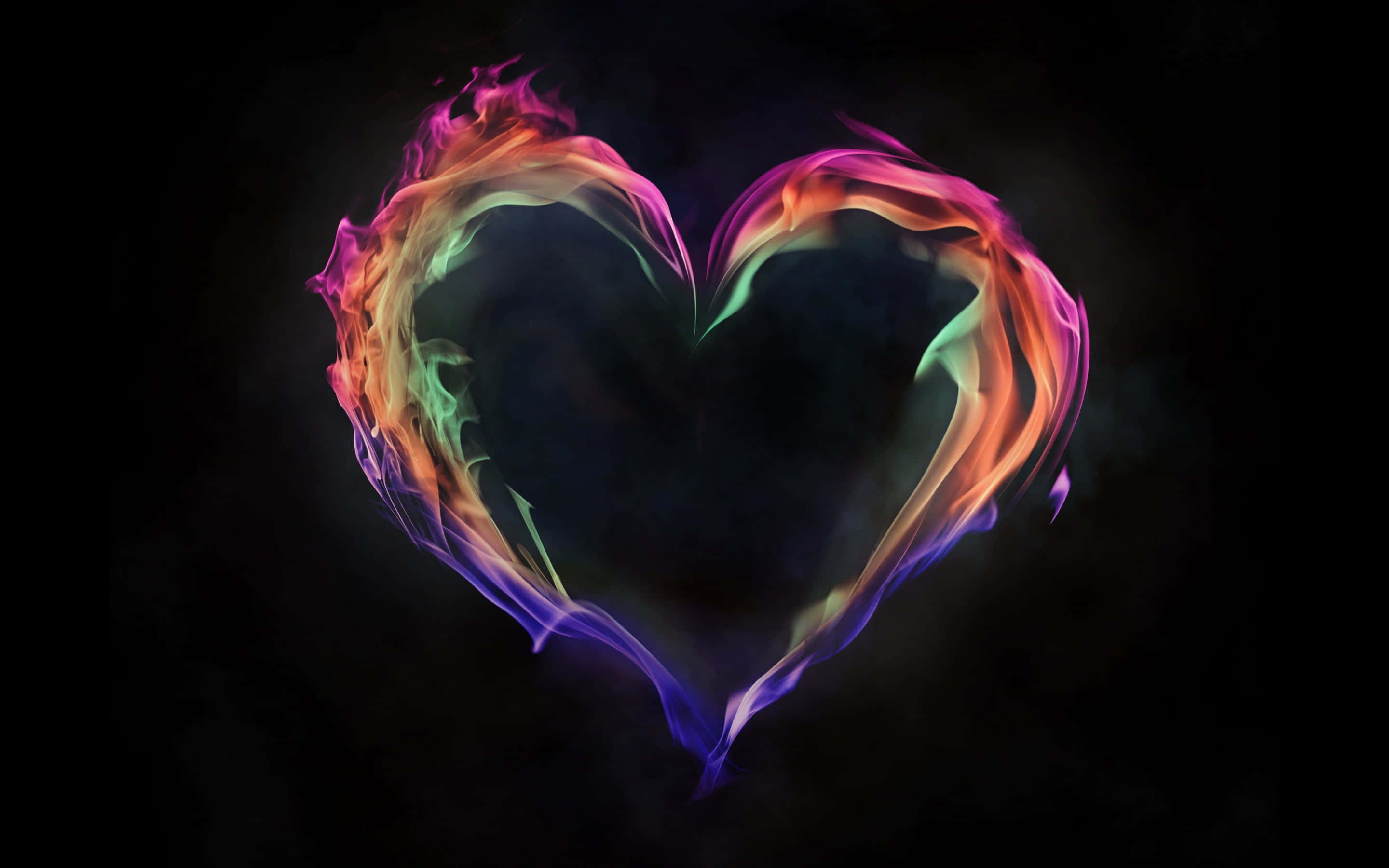 Un centro en forma de corazón romántico rodeado de un fondo rosa pastel. Fondos de pantalla