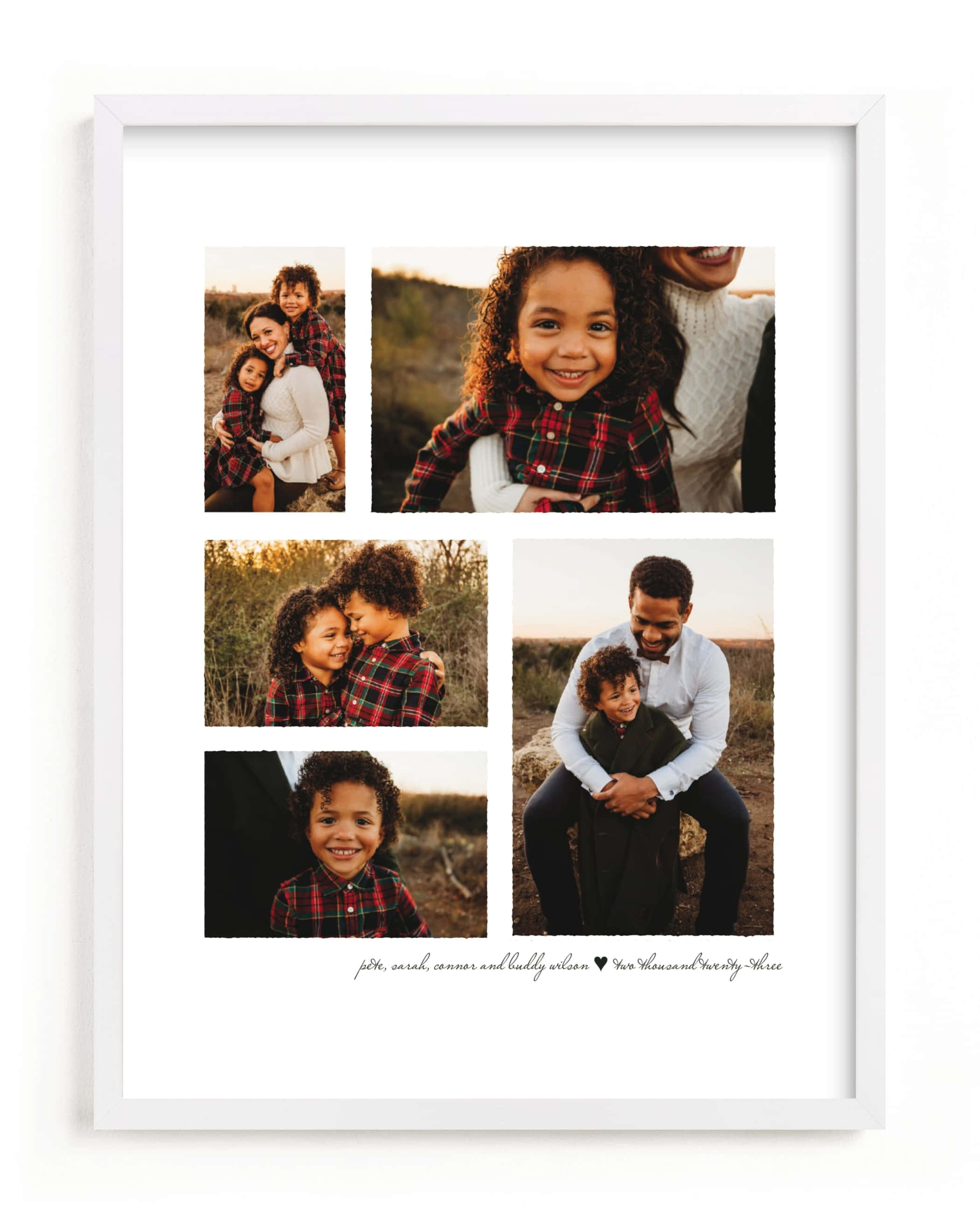 un collage de fotos familiares en un marco blanco Fondos de pantalla