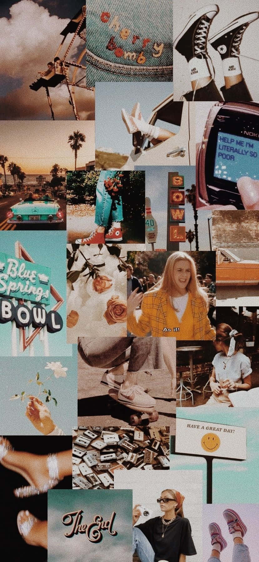 Un collage vintage único Fondos de pantalla