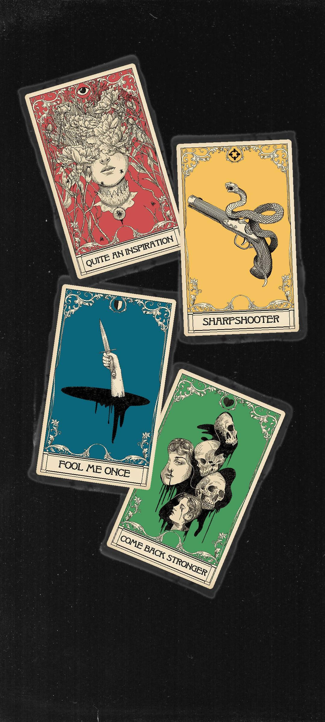 un conjunto de cartas del tarot con diferentes imágenes Fondos de pantalla