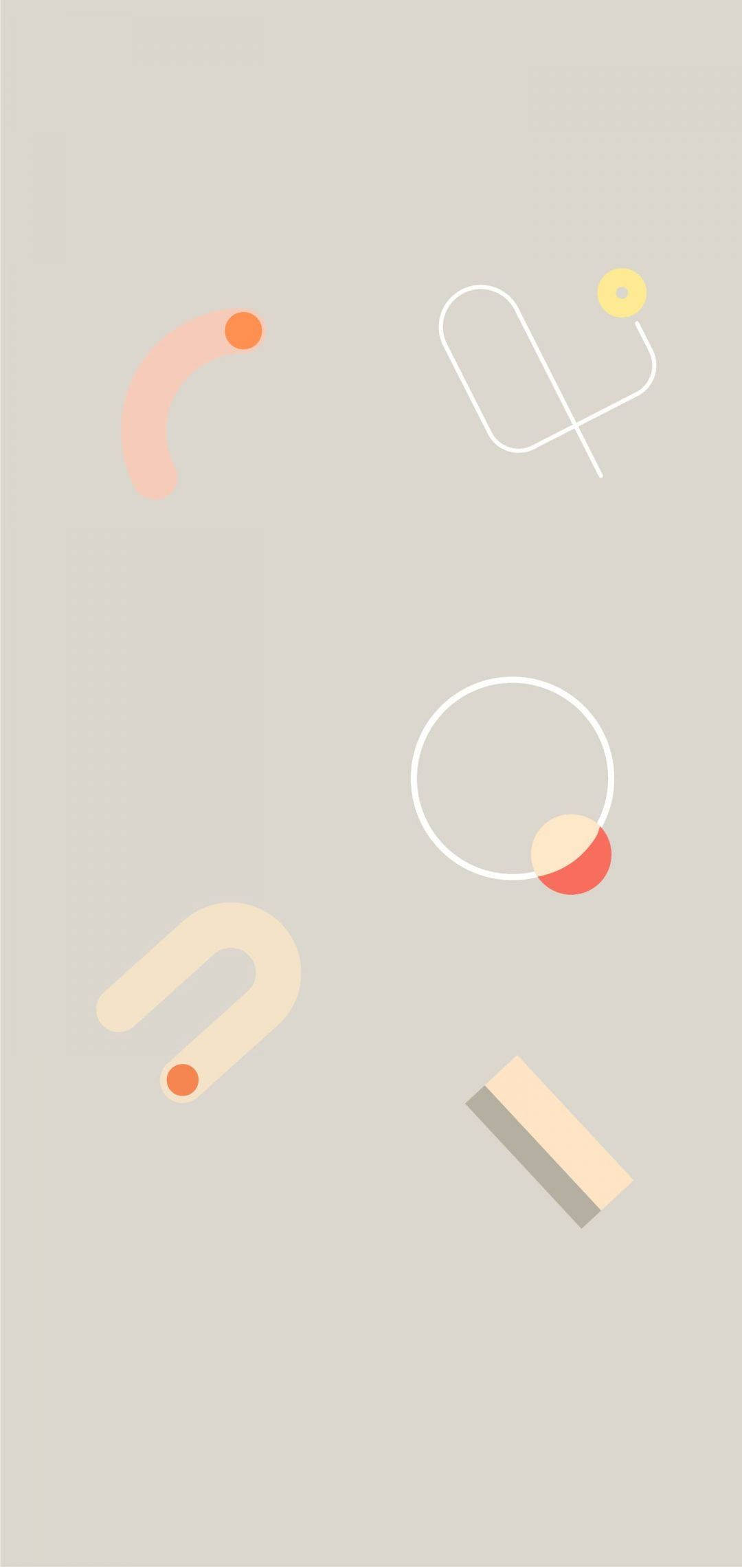 Un conjunto de formas geométricas y líneas sobre un fondo beige Fondos de pantalla