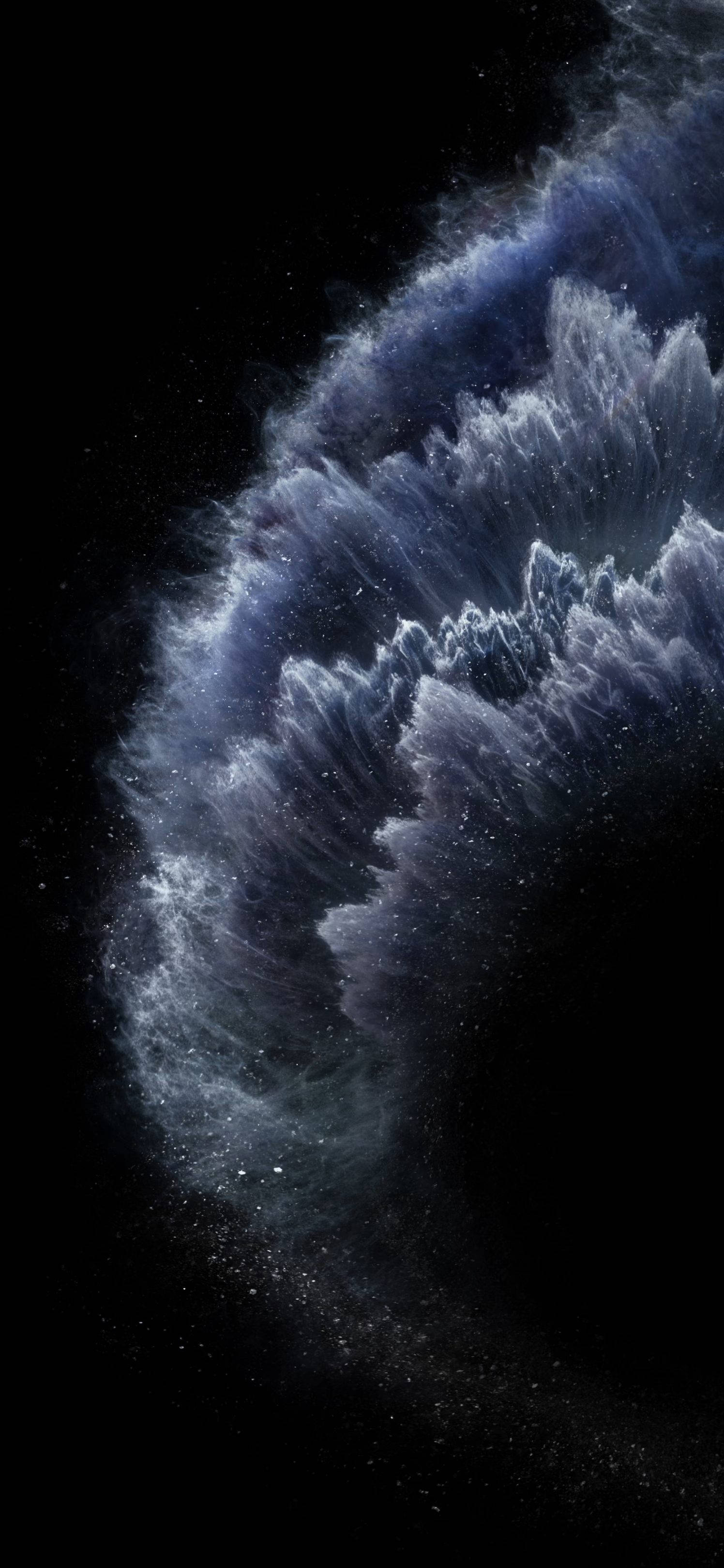 Un destello azul atraviesa el paisaje invernal. Fondos de pantalla