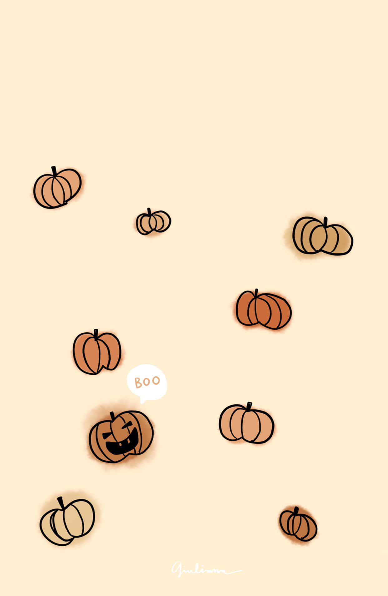 un dibujo de calabazas en el aire Fondos de pantalla