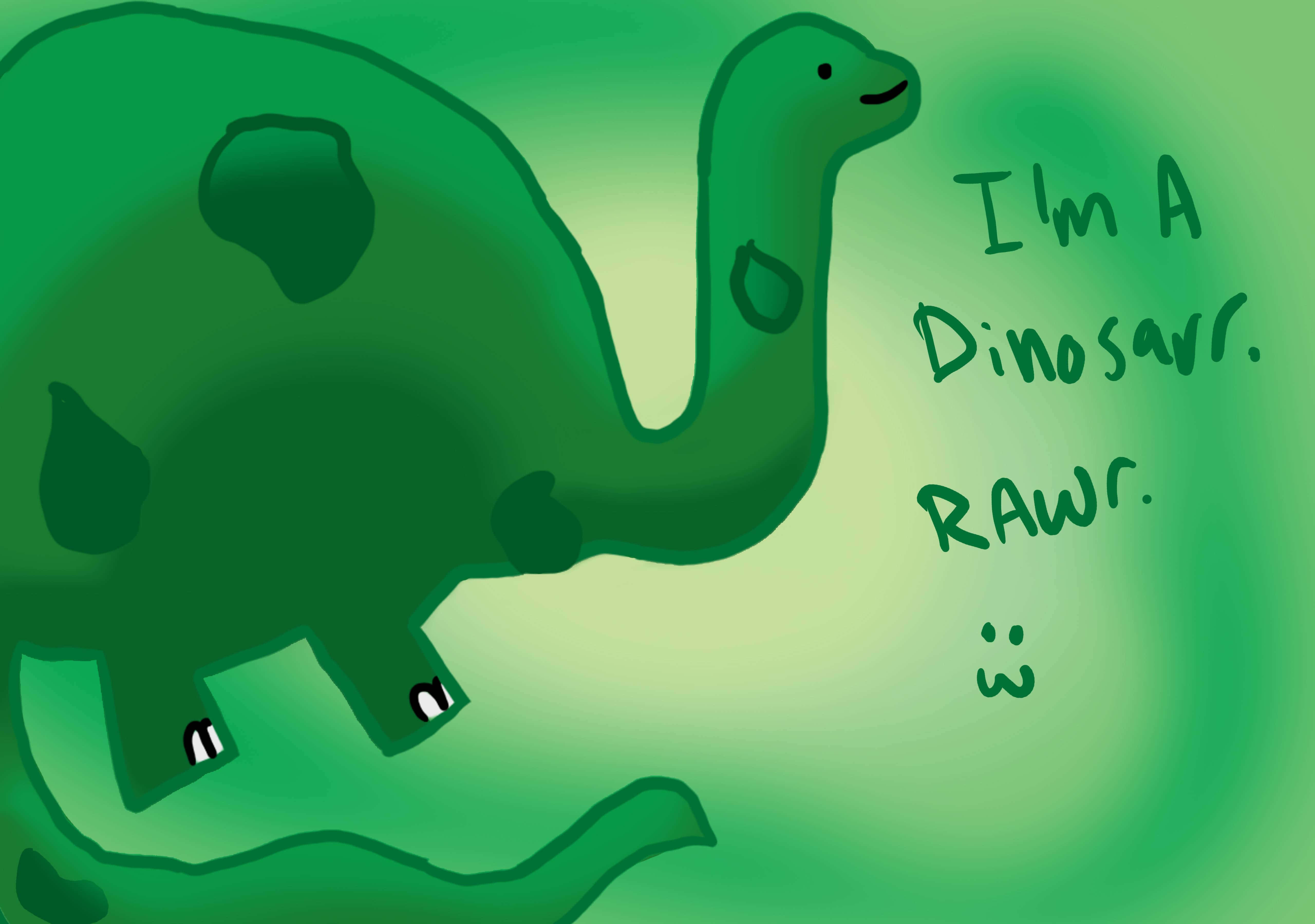 Un dinosaurio juguetón en el jardín Fondos de pantalla