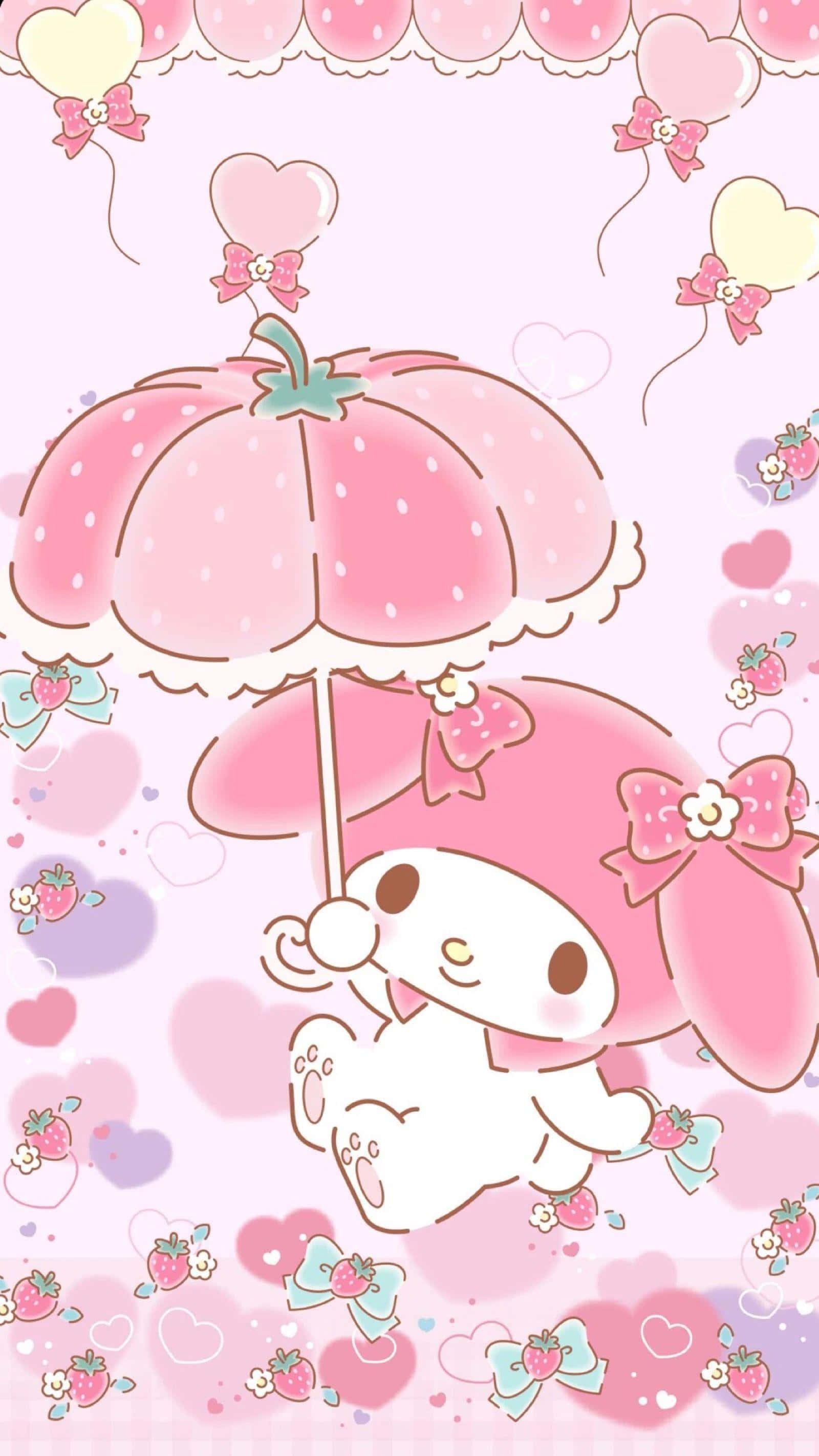 Un Encantador Estallido de Ternura: Fondo Kawaii Rosa Fondos de pantalla