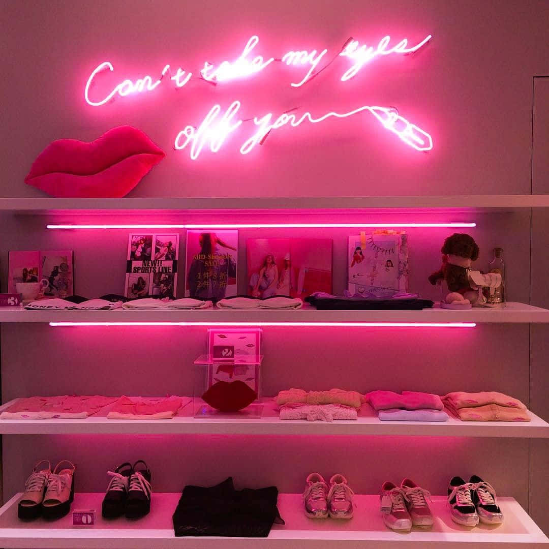 Un estético neón rosa vibrante y llamativo Fondos de pantalla
