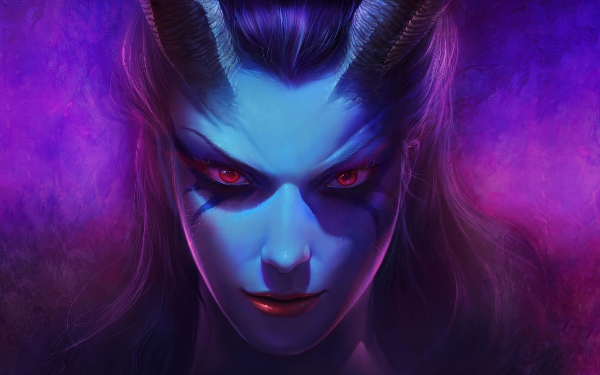 Un feroz Demonio de Anime mira al vacío Fondos de pantalla