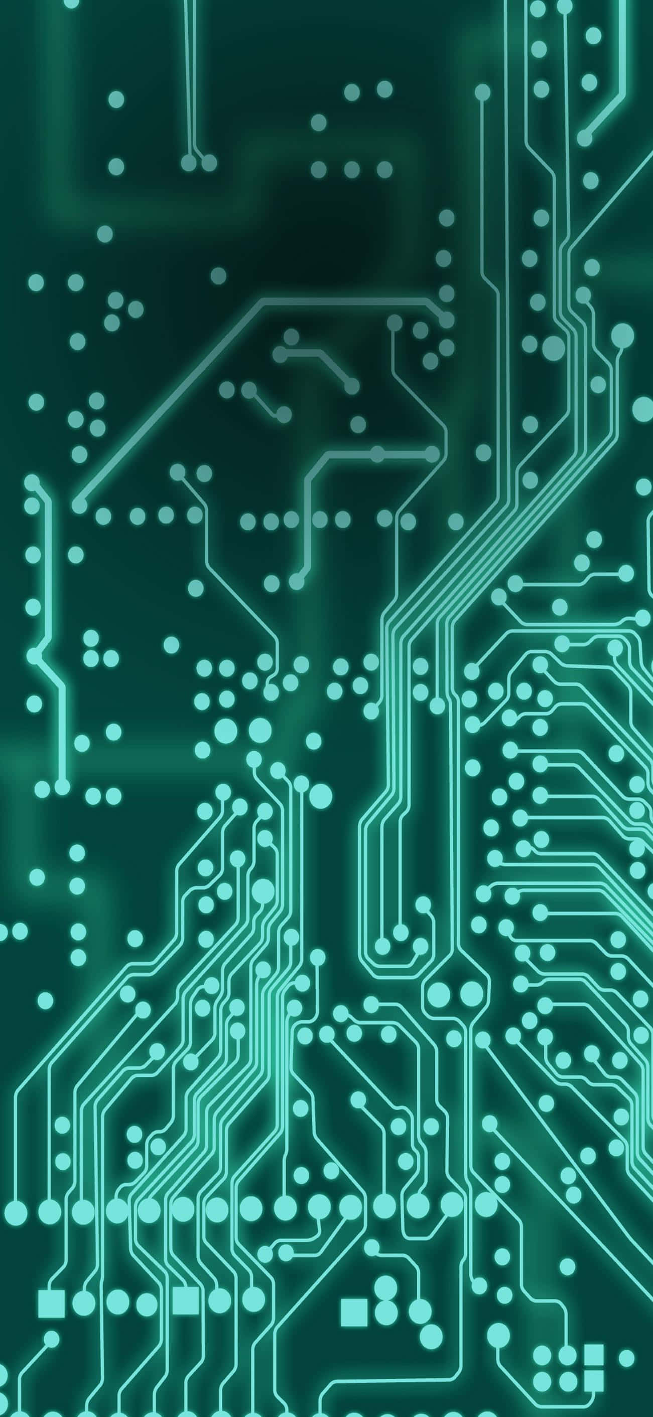 un fondo de placa de circuito verde con muchos circuitos Fondos de pantalla