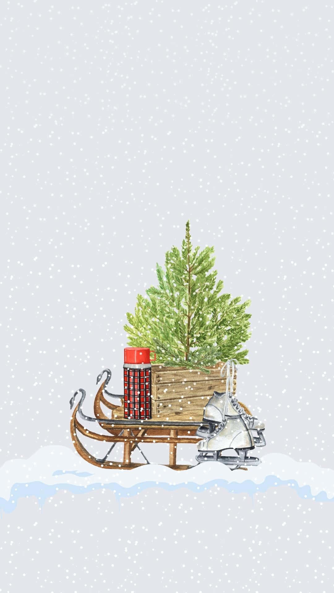Un fondo festivo de Feliz Navidad con estrellas, bastones de caramelo y acebo Fondos de pantalla