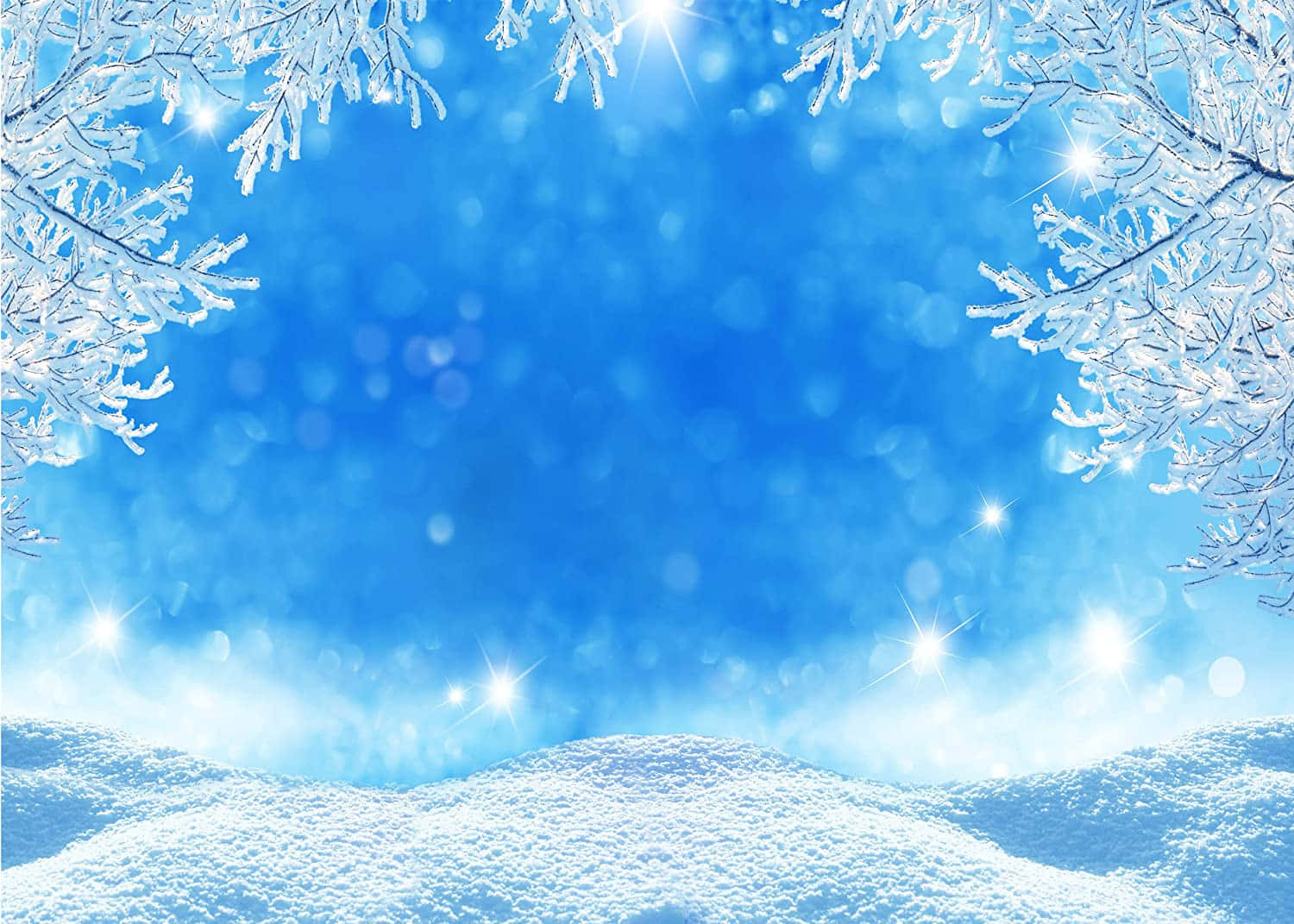 un fondo nevado con cielo azul y nieve Fondos de pantalla
