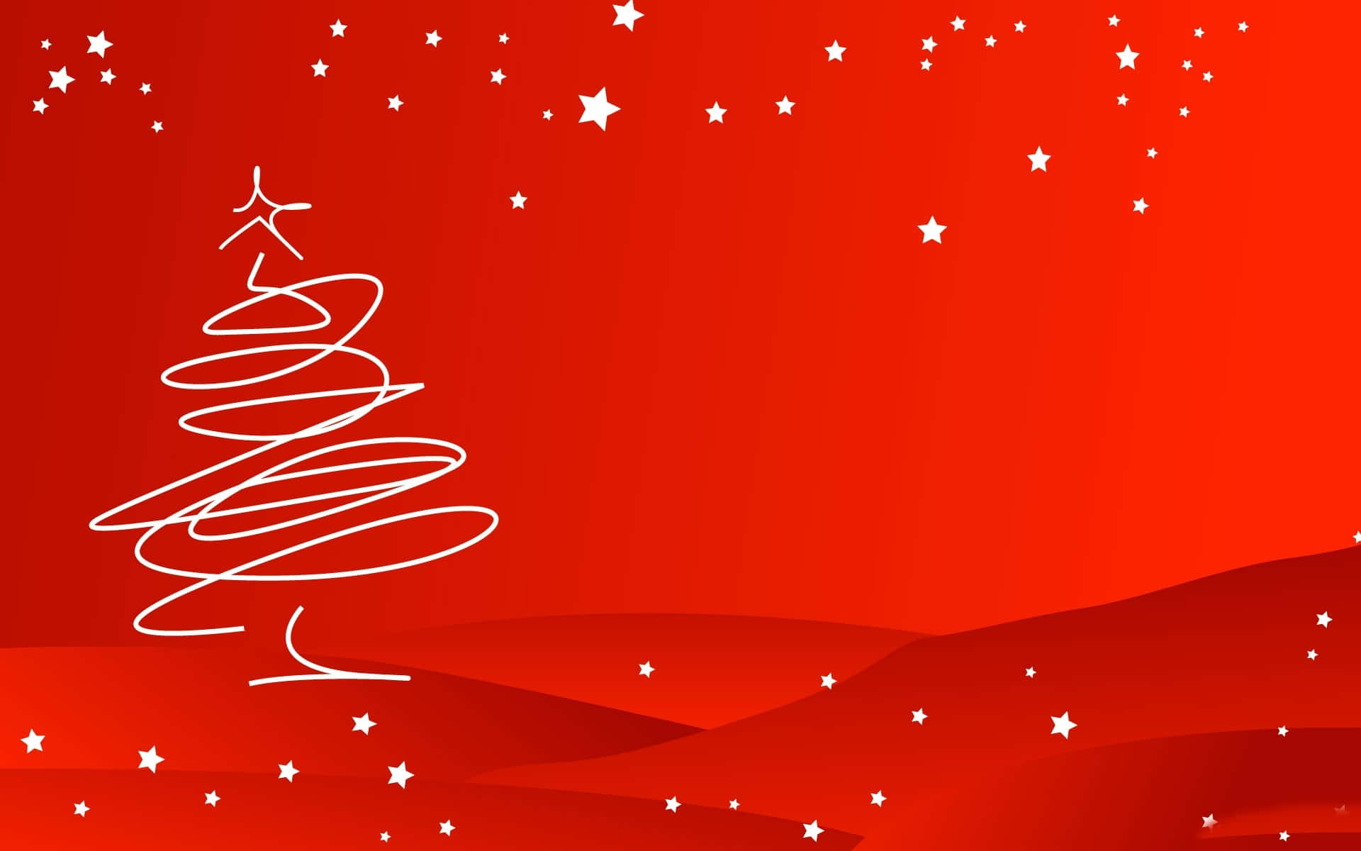 un fondo rojo con un árbol de Navidad Fondos de pantalla