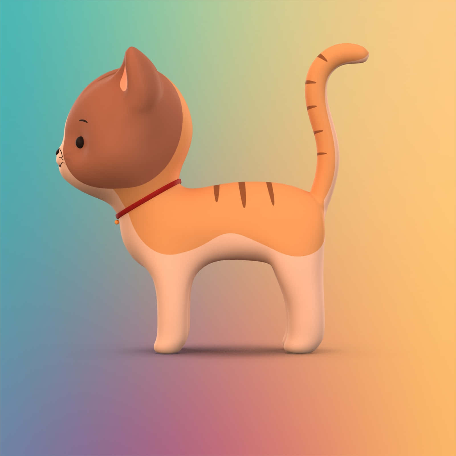 un gato caricaturesco sobre un fondo colorido Fondos de pantalla