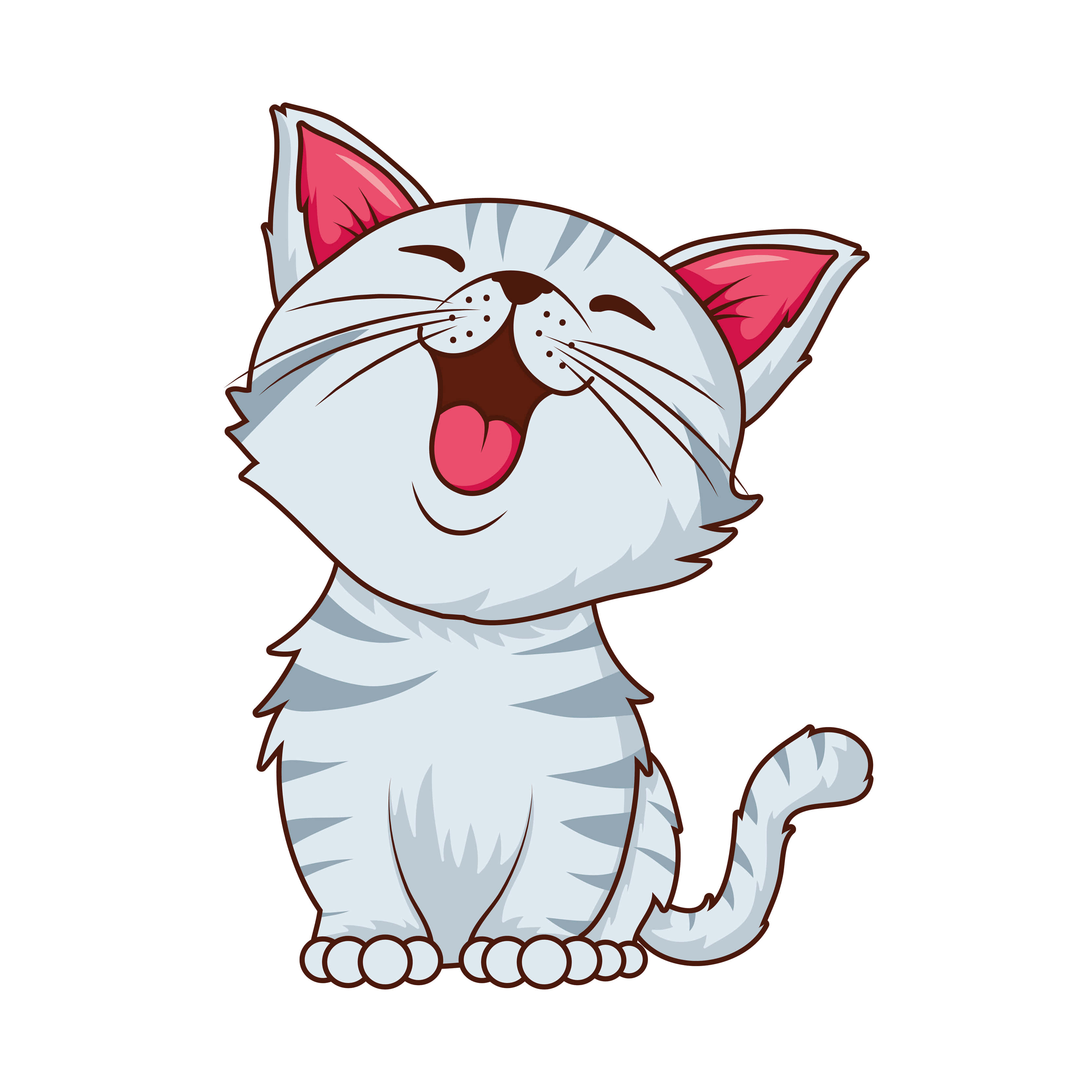 un gato de caricatura con la boca abierta Fondos de pantalla