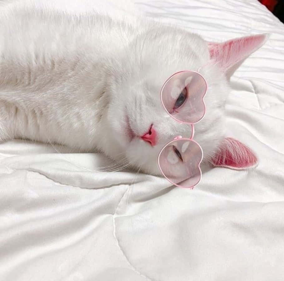 Un gato gris contento en un acogedor lugar para la siesta. Fondos de pantalla
