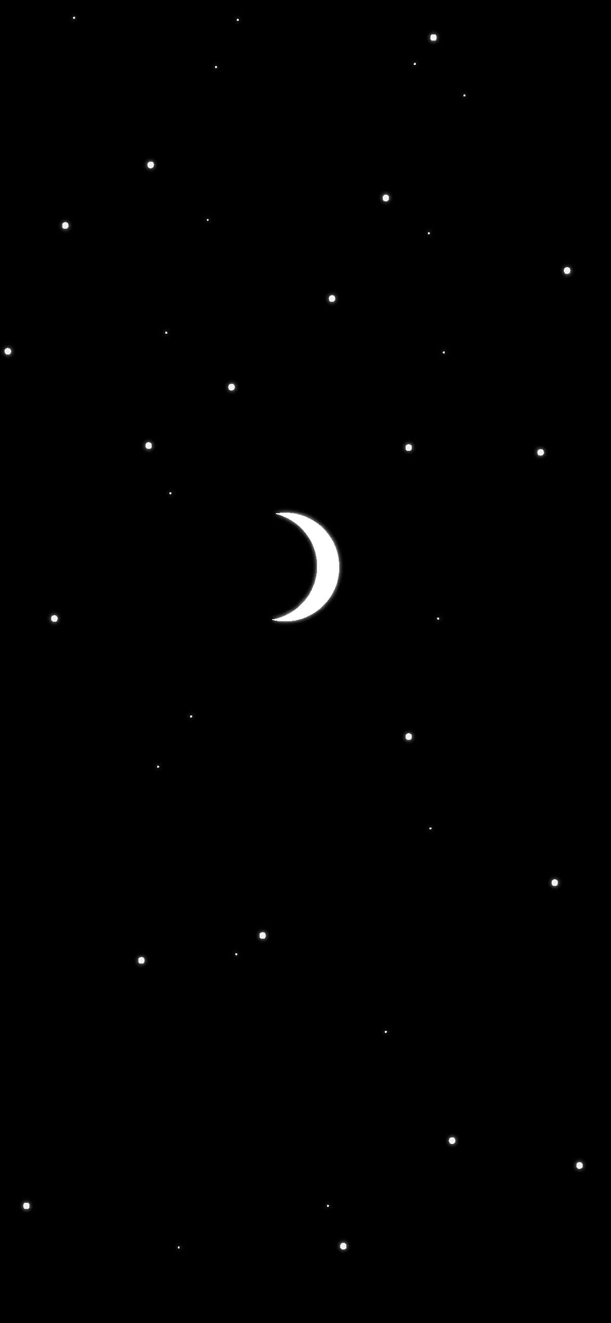 Un hermoso cielo nocturno con luna y estrellas. Fondos de pantalla