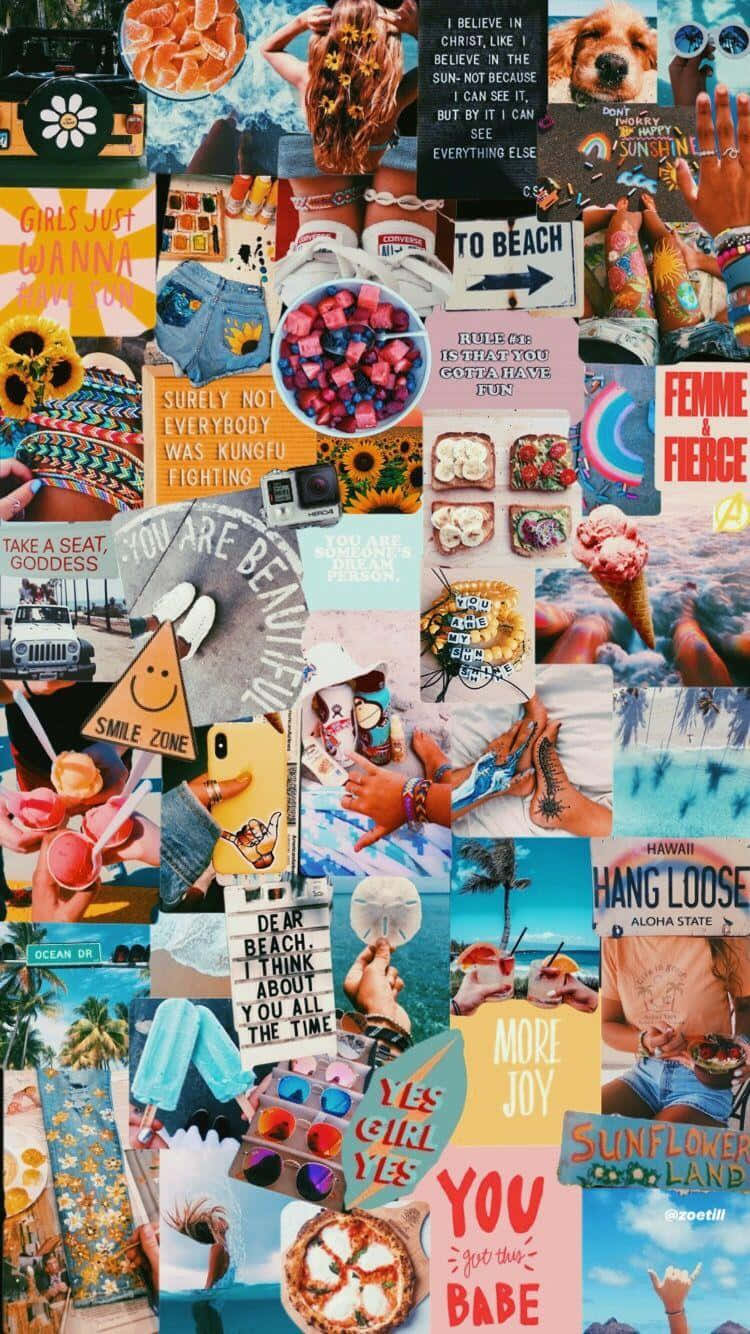 Un hermoso y atemporal collage estético Fondos de pantalla