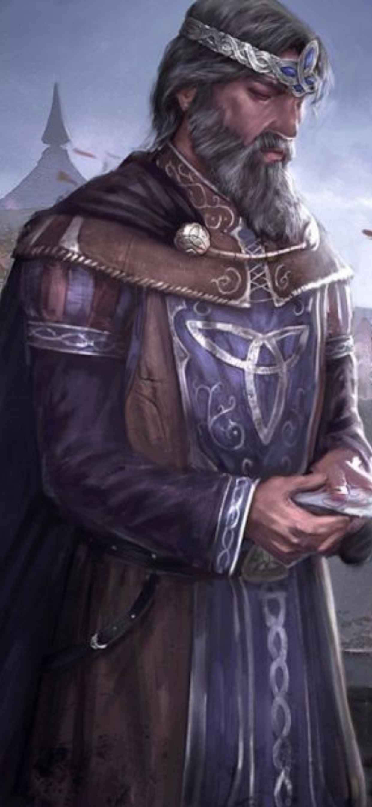Un hombre con traje medieval sostiene una espada Fondos de pantalla