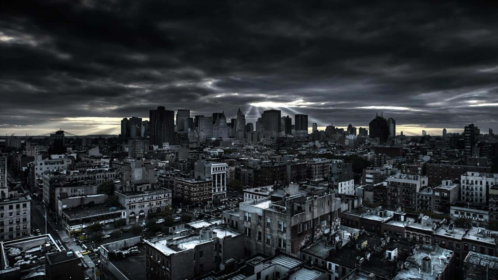 Un impactante paisaje nocturno de una ciudad bulliciosa en movimiento. Fondos de pantalla